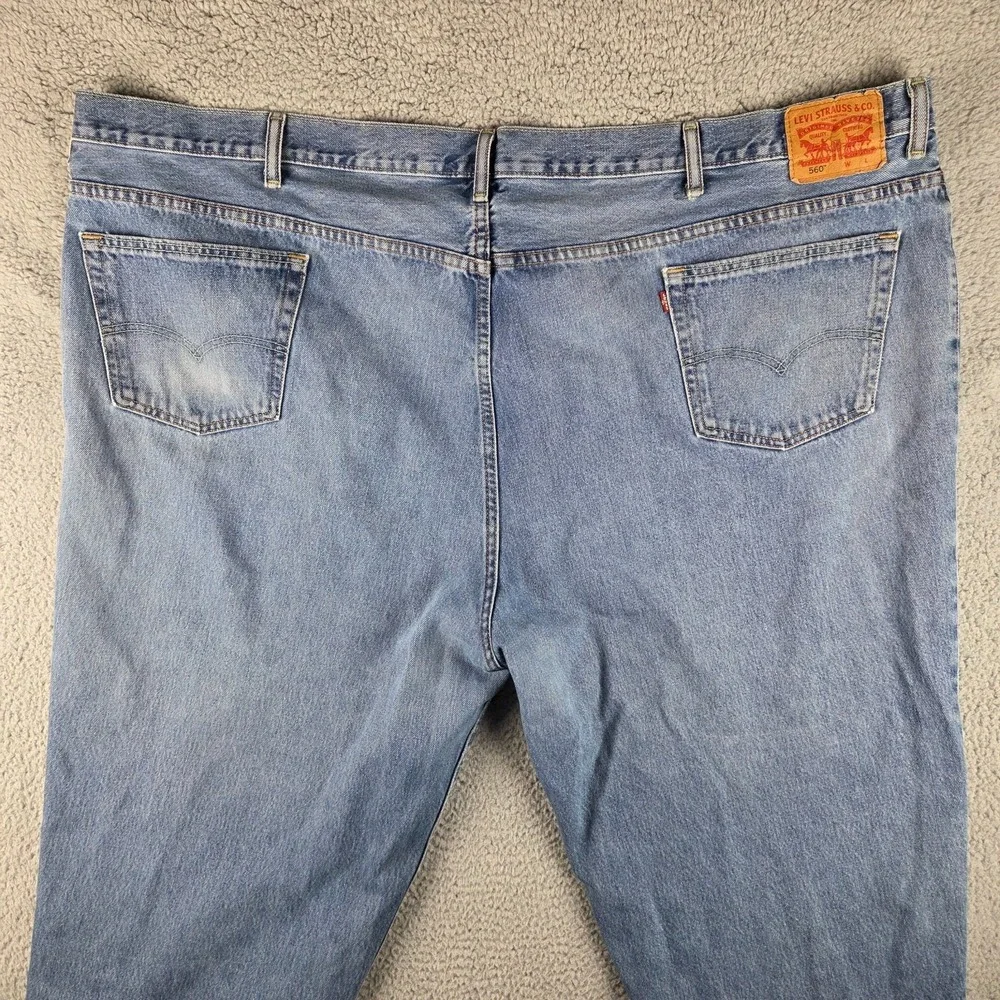 Levi's 560 Jeans Mens‎ 60x30 (58x29) Blue Medium Wash Cotton Denim
